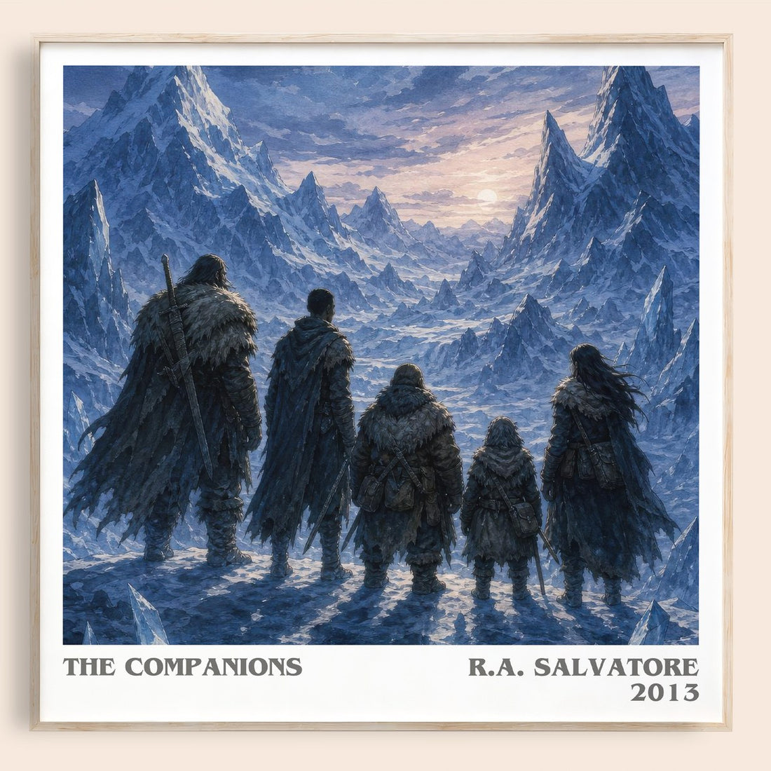 The Companions literary book poster by R.A. Salvatore – framed literary art print