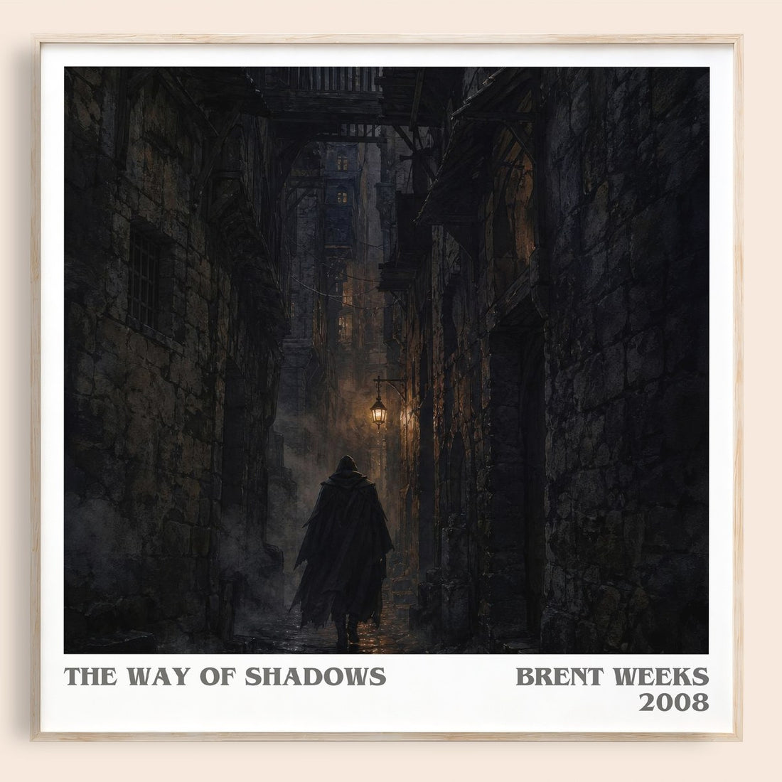 The Way of Shadows literary book poster by Brent Weeks – framed literary art print