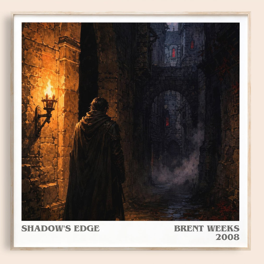 Shadow's Edge literary book poster by Brent Weeks – framed literary art print