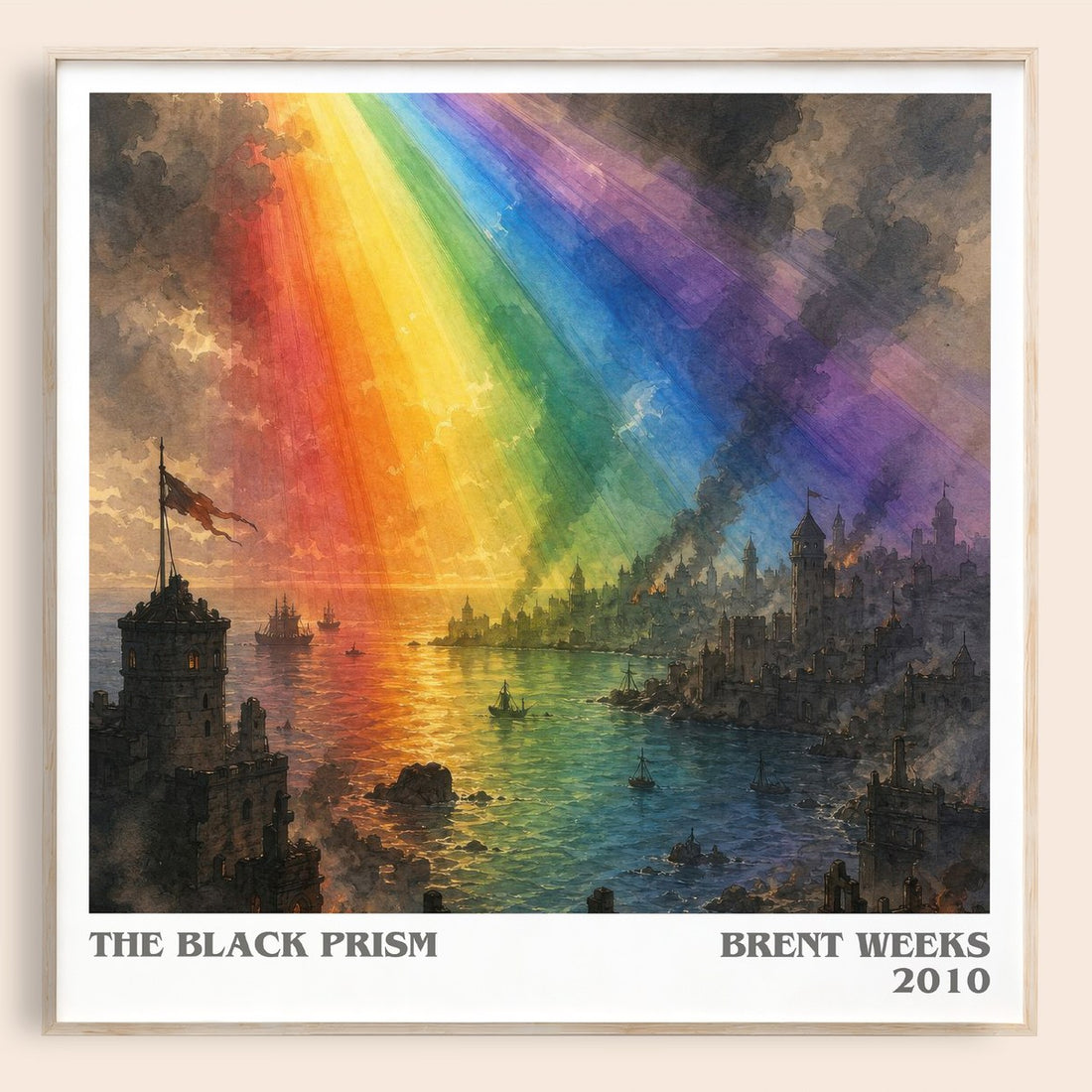 The Black Prism literary book poster by Brent Weeks – framed literary art print