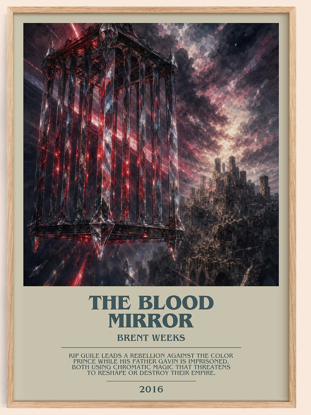 The Blood Mirror bookish book poster by Brent Weeks – framed literary art print
