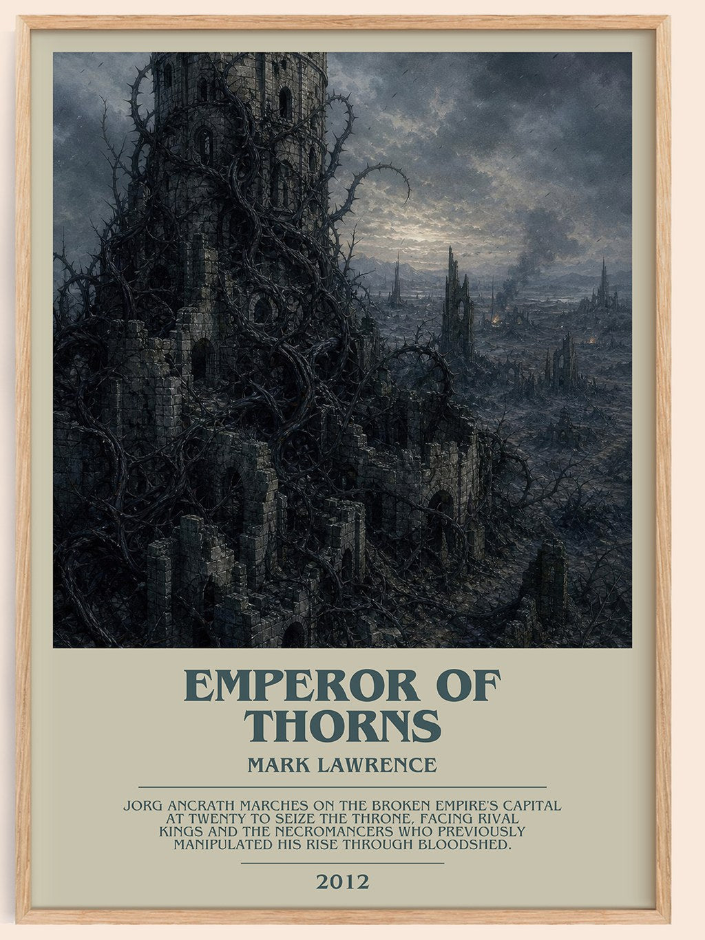 Emperor of Thorns bookish book poster by Mark Lawrence – framed literary art print