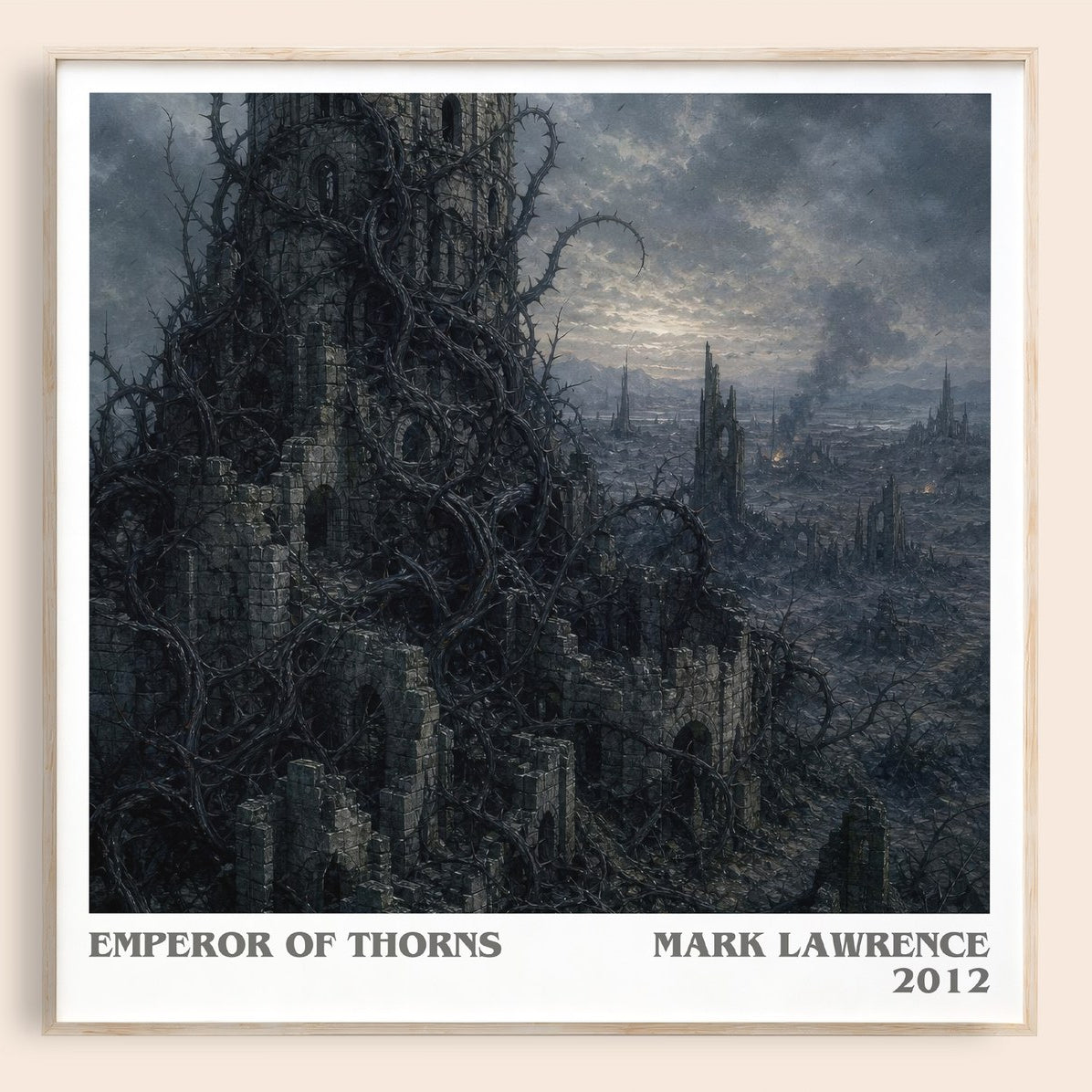 Emperor of Thorns literary book poster by Mark Lawrence – framed literary art print