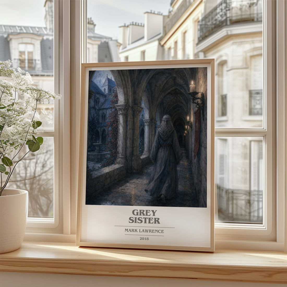 Grey Sister book cover poster colour and style options – Mark Lawrence book art