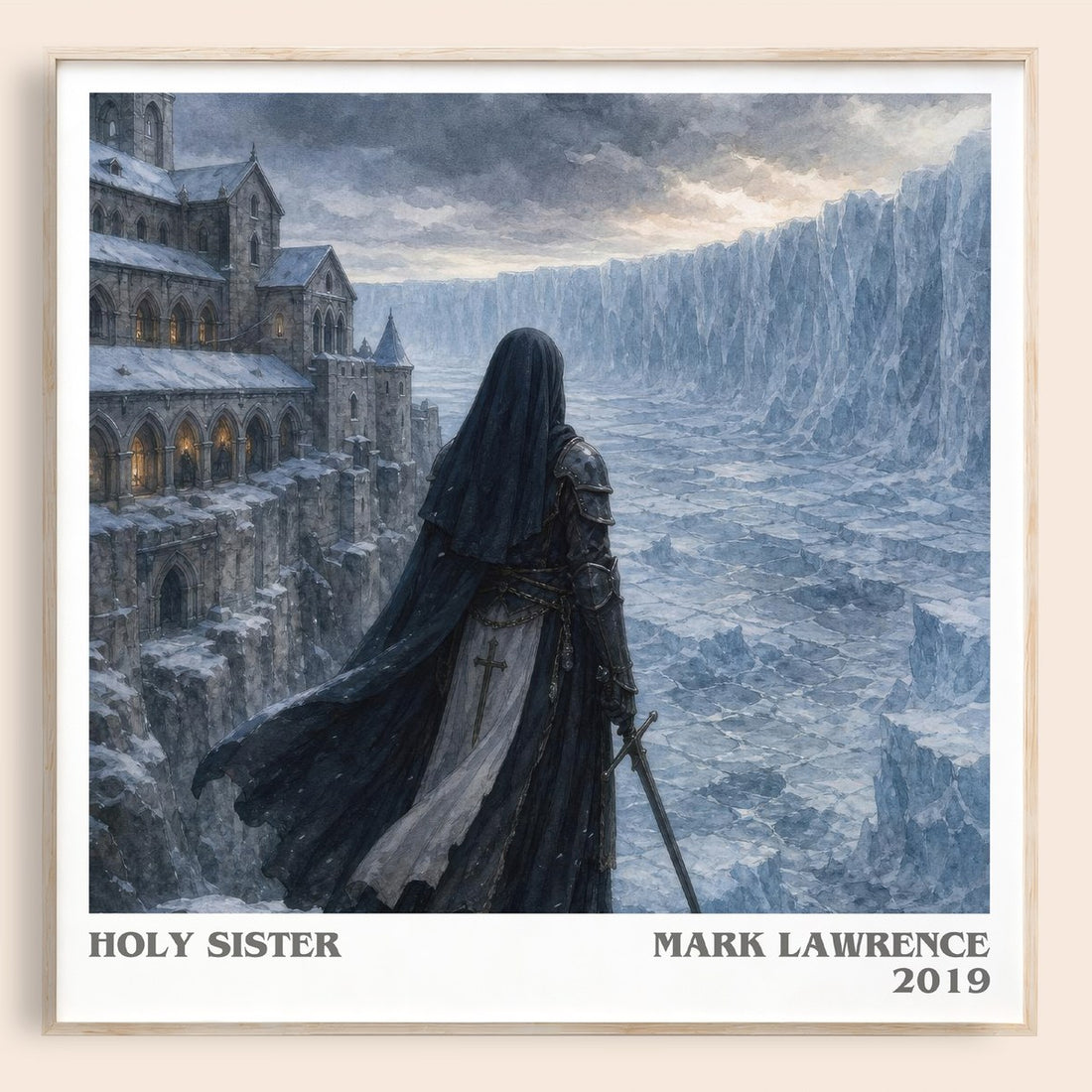 Holy Sister literary book poster by Mark Lawrence – framed literary art print