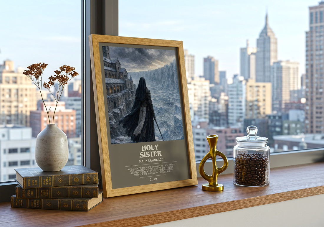 Holy Sister bookish print framed by window – literary home decor