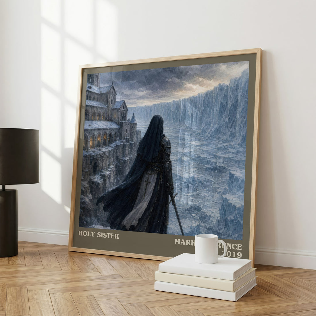 Holy Sister literary print framed by window – literary home decor