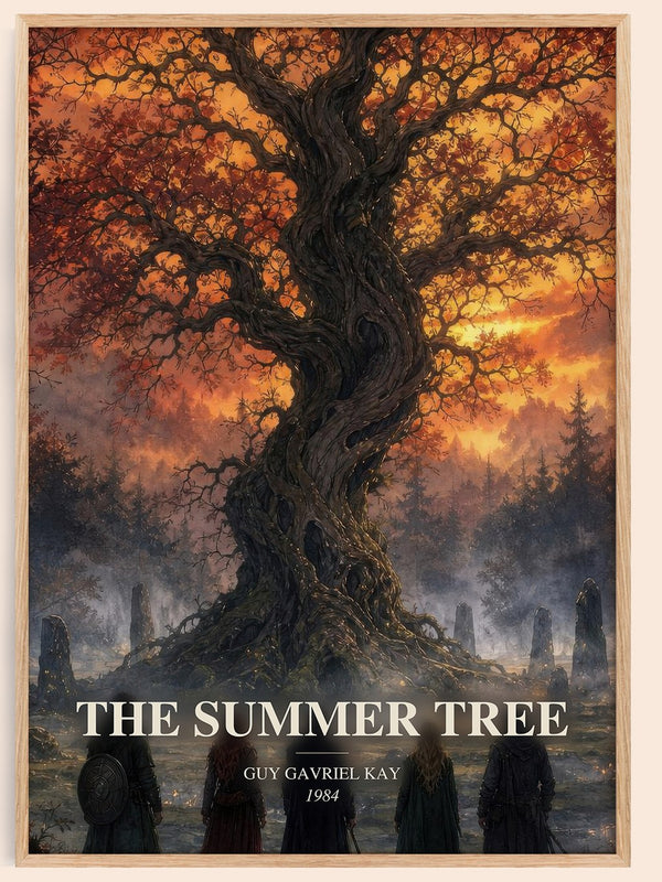 The Summer Tree watercolour book poster by Guy Gavriel Kay – framed literary art print