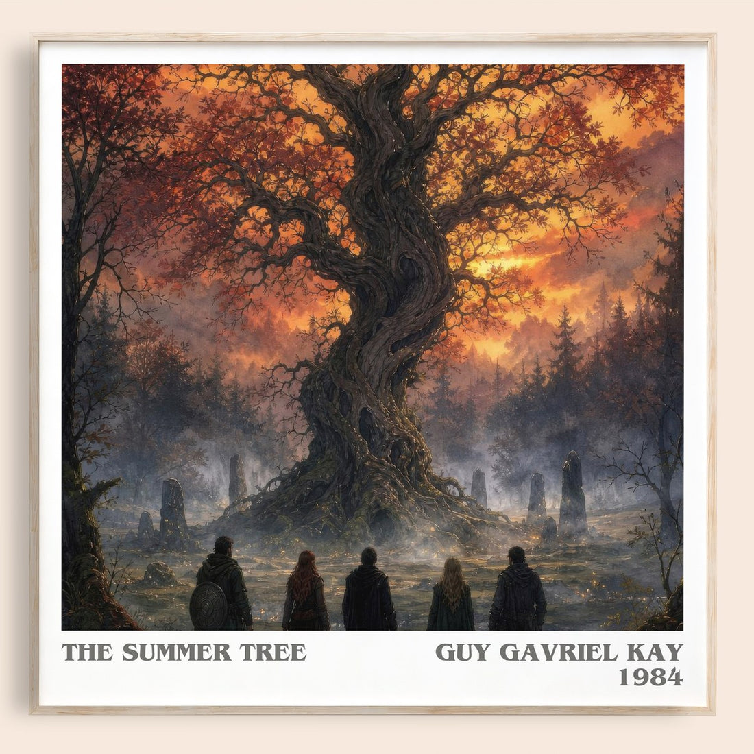 The Summer Tree literary book poster by Guy Gavriel Kay – framed literary art print