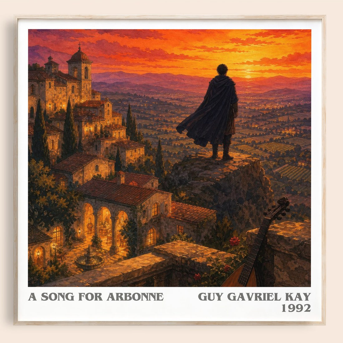 A Song for Arbonne literary book poster by Guy Gavriel Kay – framed literary art print