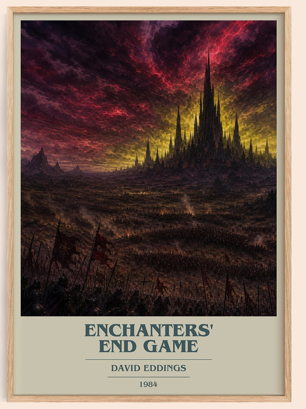 Enchanters' End Game book cover book poster by David Eddings – framed literary art print