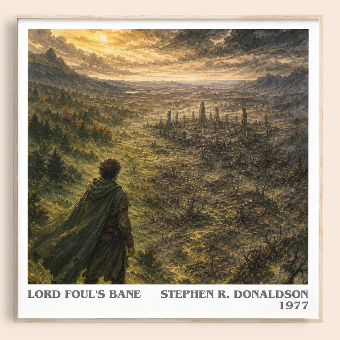 Lord Foul's Bane literary book poster by Stephen R. Donaldson – framed literary art print