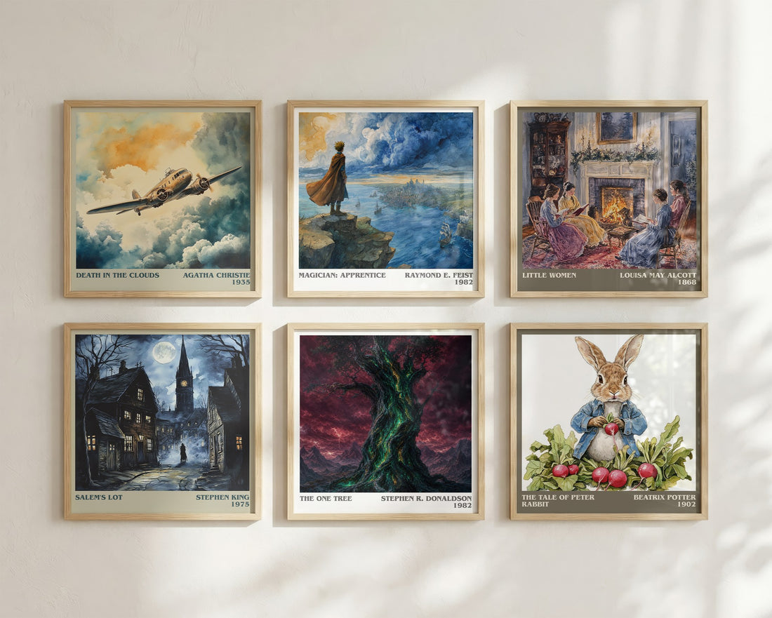 The One Tree Literary Art Print by Stephen R. Donaldson – square print in a six-frame gallery wall