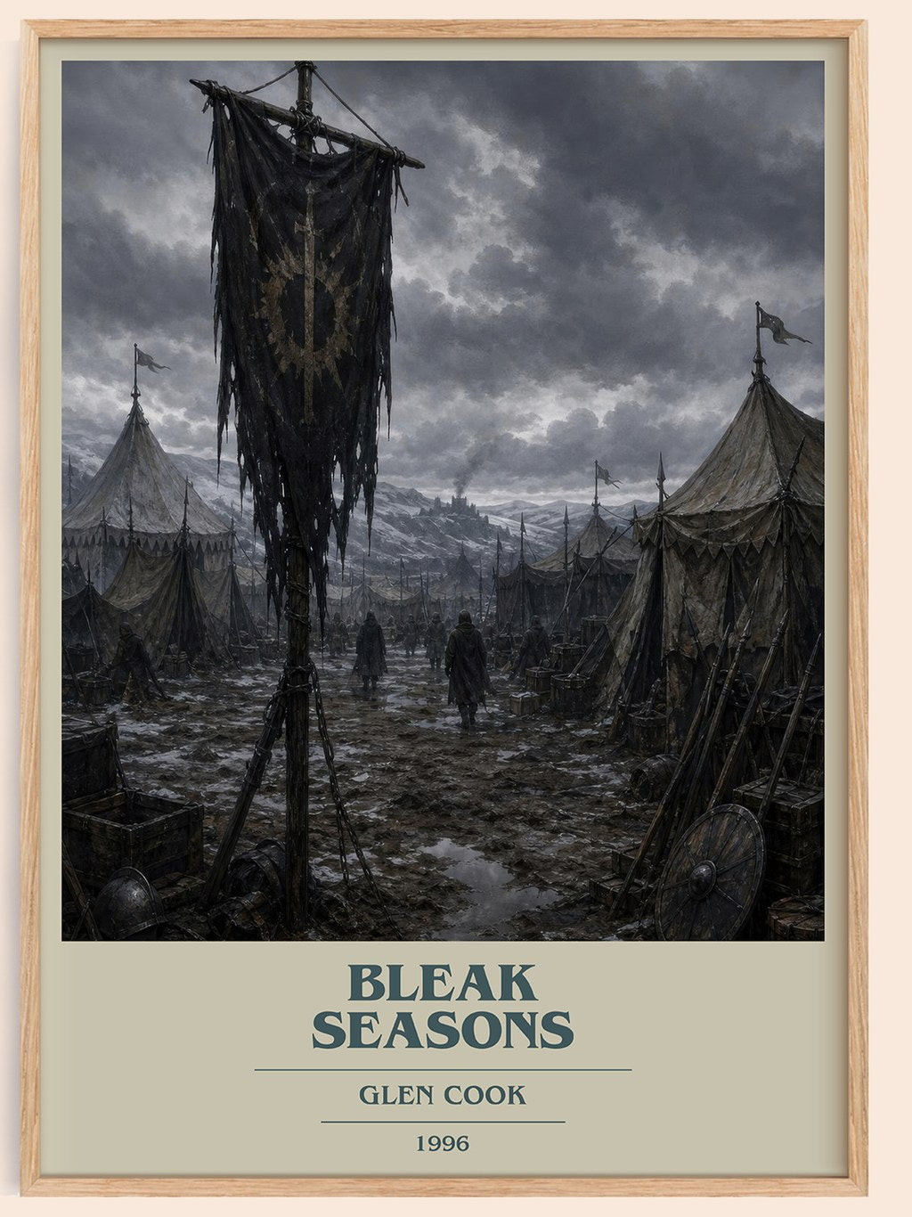 Bleak Seasons book cover book poster by Glen Cook – framed literary art print