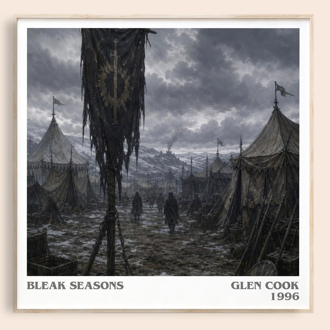 Bleak Seasons literary book poster by Glen Cook – framed literary art print