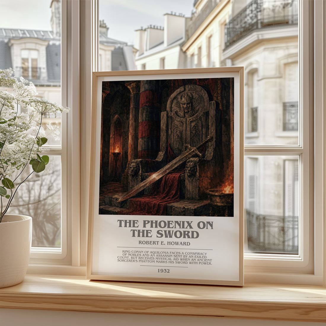 The Phoenix on the Sword bookish poster colour and style options – Robert E. Howard book art