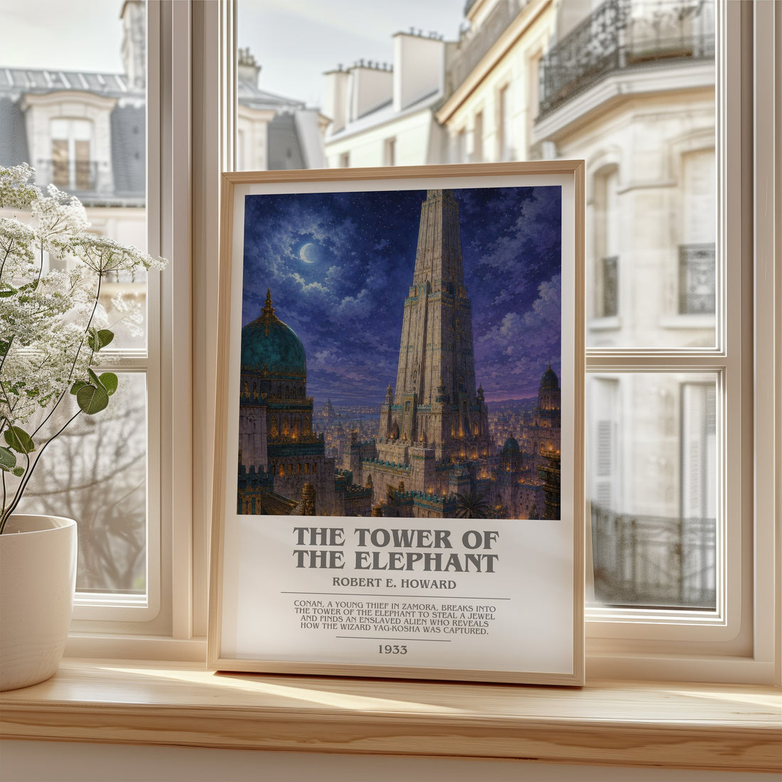 The Tower of the Elephant bookish poster colour and style options – Robert E. Howard book art
