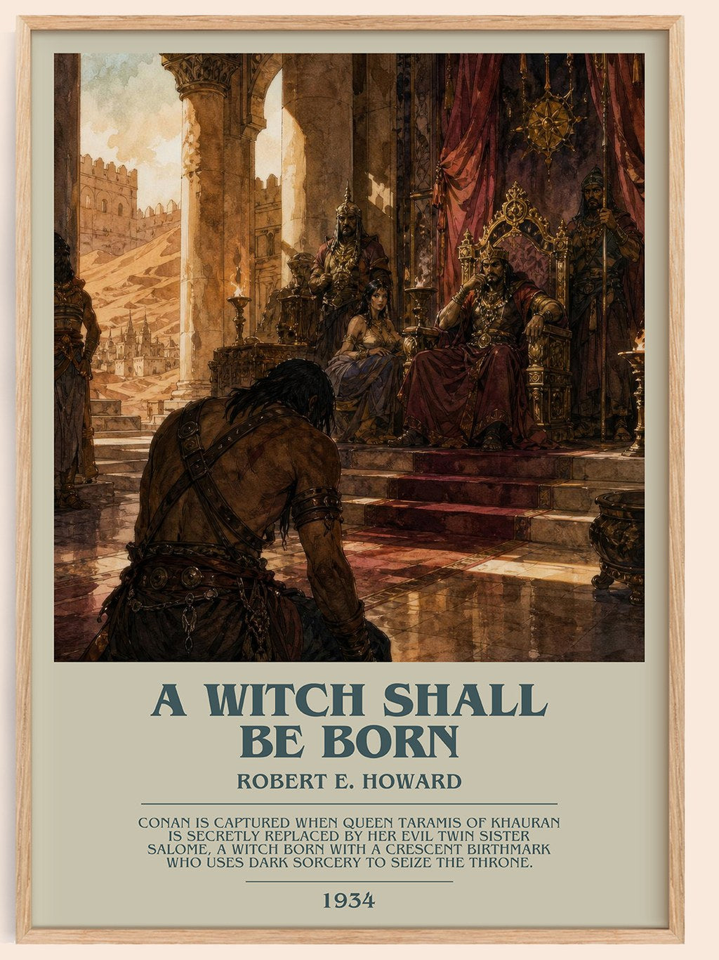 A Witch Shall Be Born bookish book poster by Robert E. Howard – framed literary art print