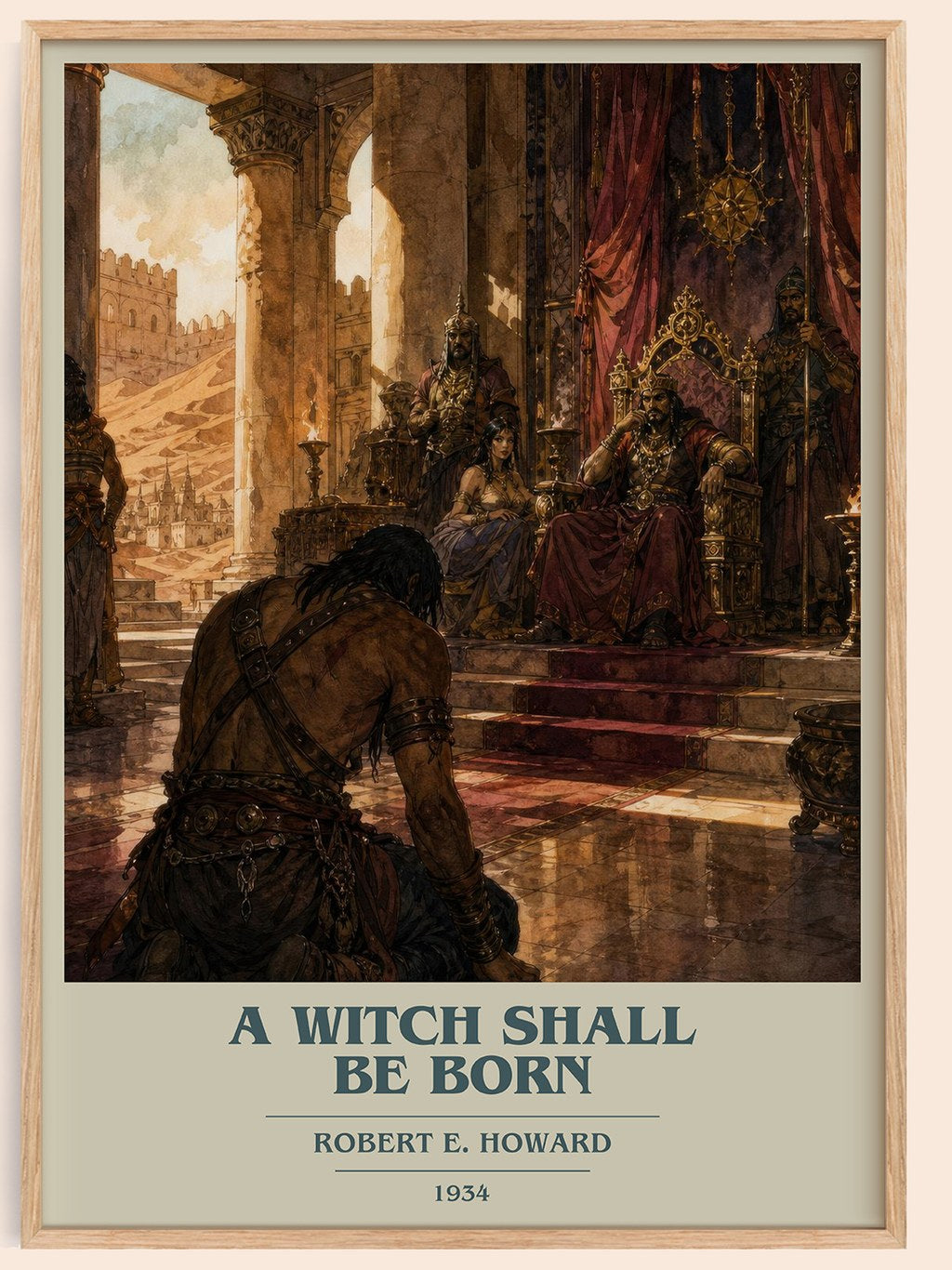 A Witch Shall Be Born book cover book poster by Robert E. Howard – framed literary art print