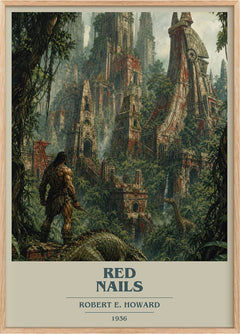 Red Nails Book Cover Poster by Robert E. Howard