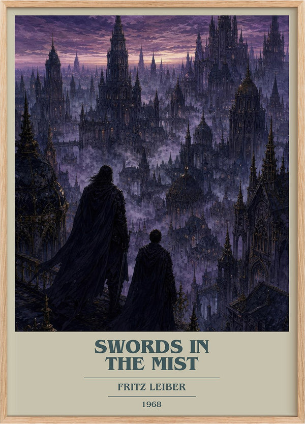 Swords in the Mist Book Cover Poster by Fritz Leiber