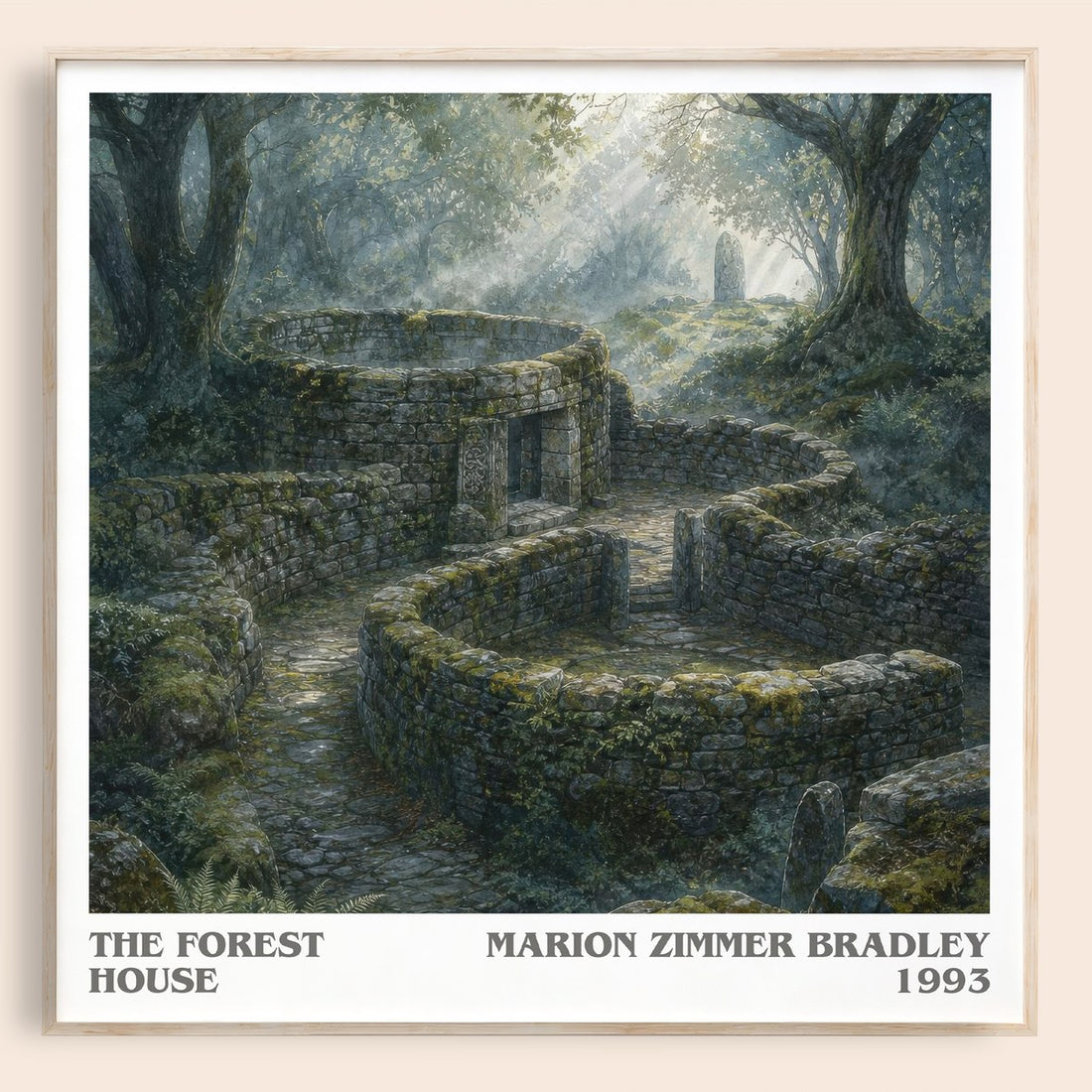 The Forest House literary book poster by Marion Zimmer Bradley – framed literary art print