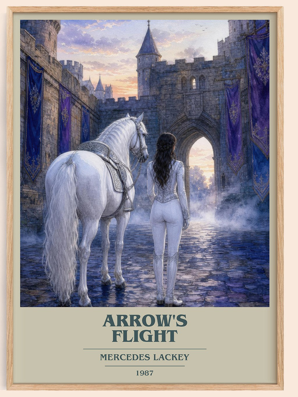 Arrow's Flight book cover book poster by Mercedes Lackey – framed literary art print