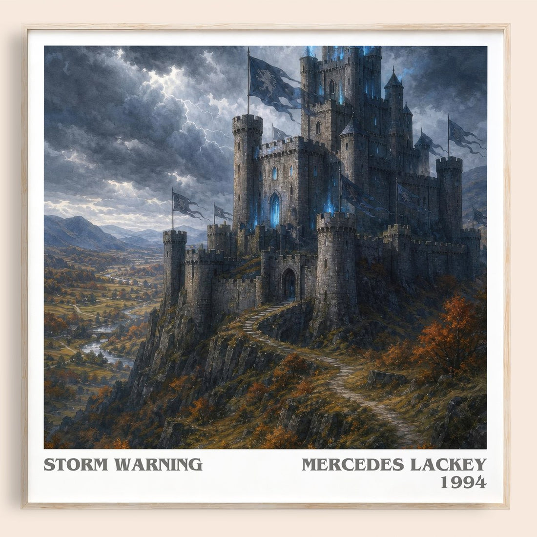 Storm Warning literary book poster by Mercedes Lackey – framed literary art print