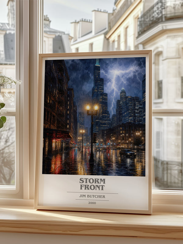 Storm Front book cover poster colour and style options – Jim Butcher book art