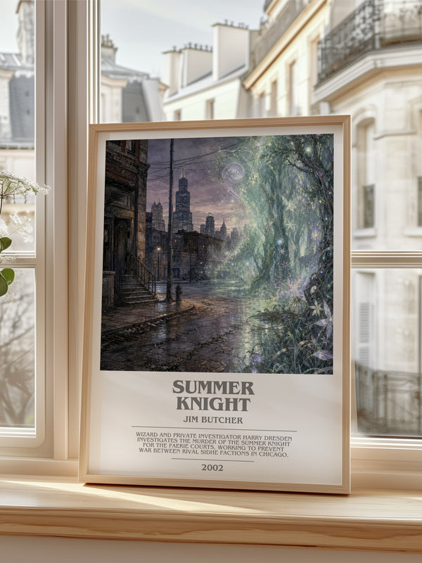 Summer Knight bookish poster colour and style options – Jim Butcher book art