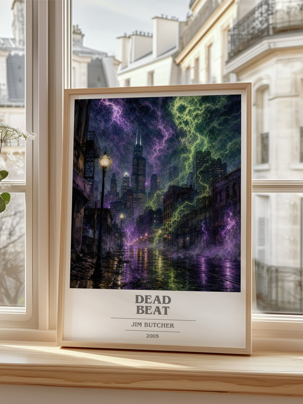 Dead Beat book cover poster colour and style options – Jim Butcher book art
