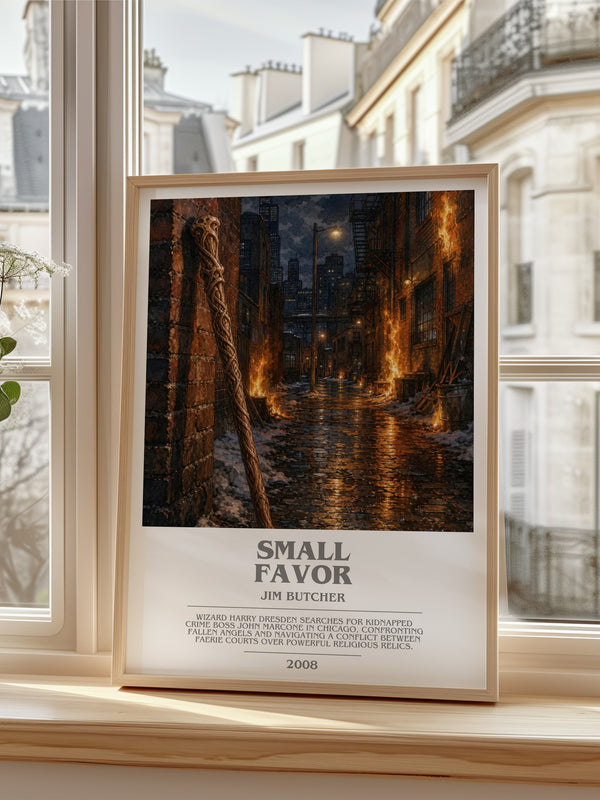 Small Favor bookish poster colour and style options – Jim Butcher book art