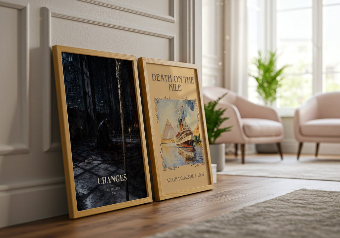 Changes watercolour print framed by window – literary home decor