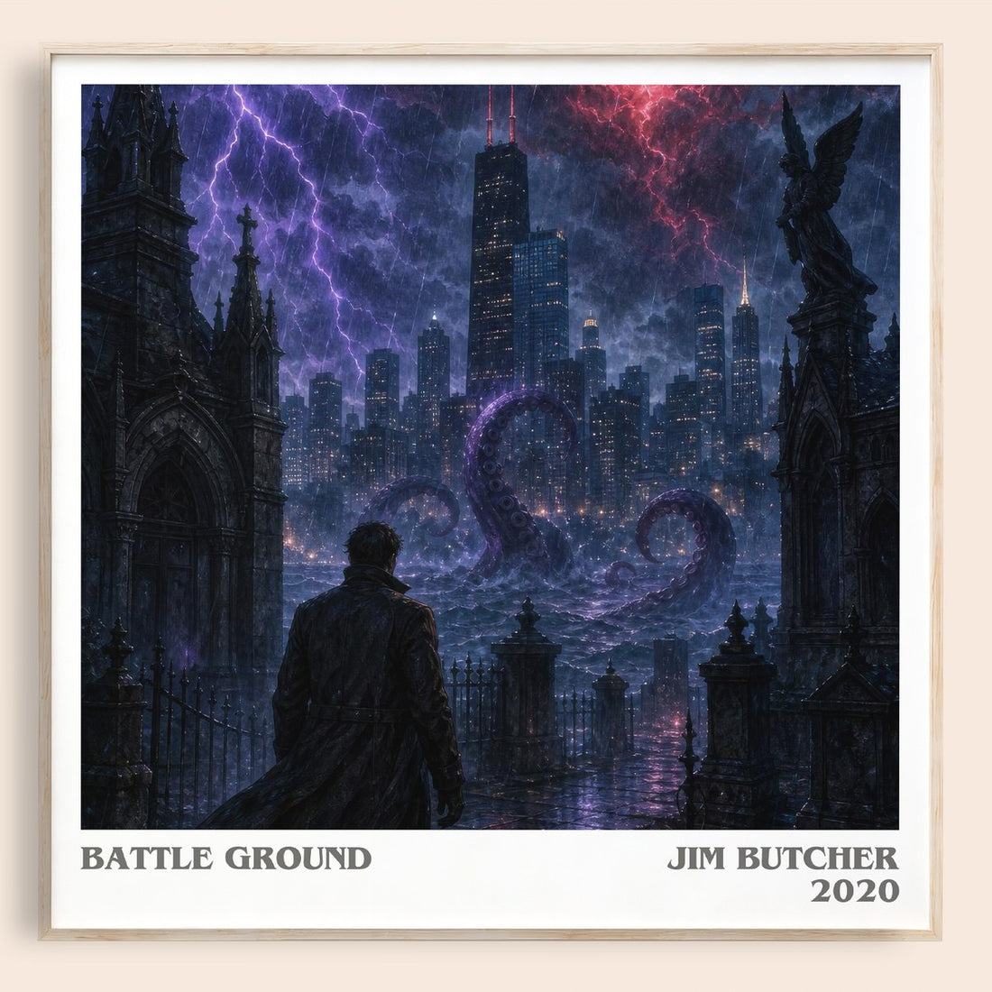 Battle Ground literary book poster by Jim Butcher – framed literary art print