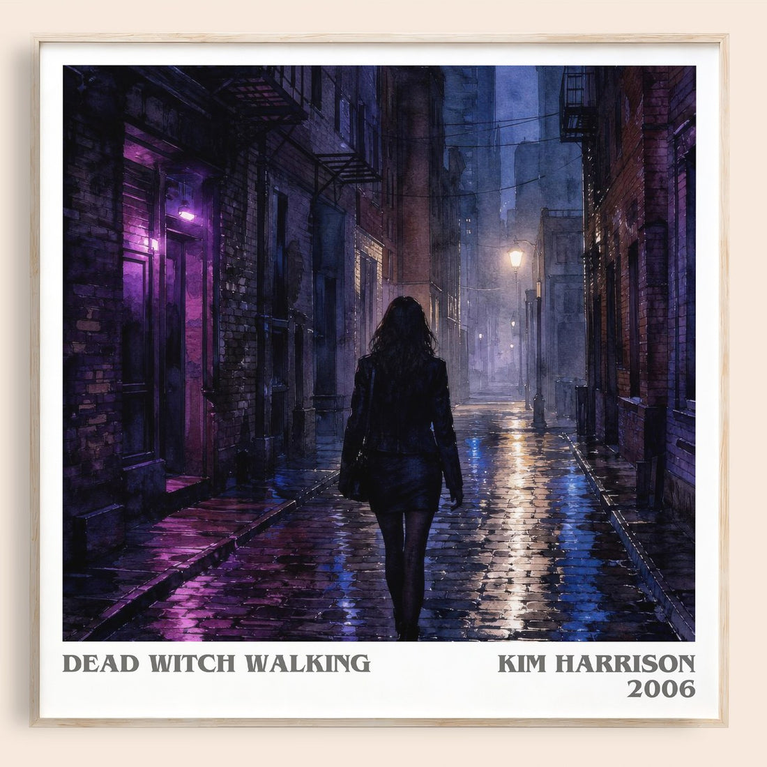 Dead Witch Walking literary book poster by Kim Harrison – framed literary art print