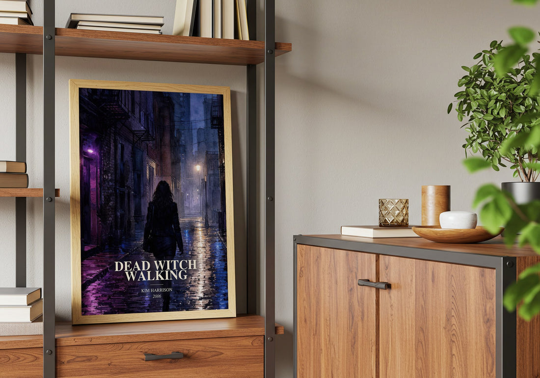Dead Witch Walking book watercolour illustration paper finish options – matte satin gloss