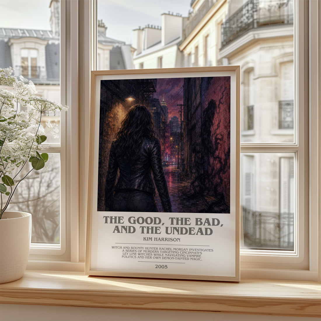 The Good, the Bad, and the Undead bookish poster colour and style options – Kim Harrison book art