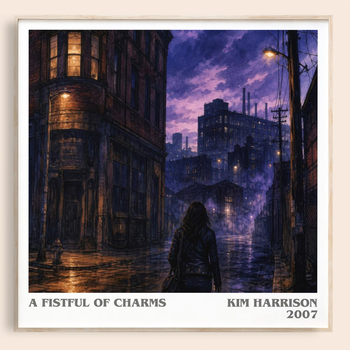 A Fistful of Charms literary book poster by Kim Harrison – framed literary art print