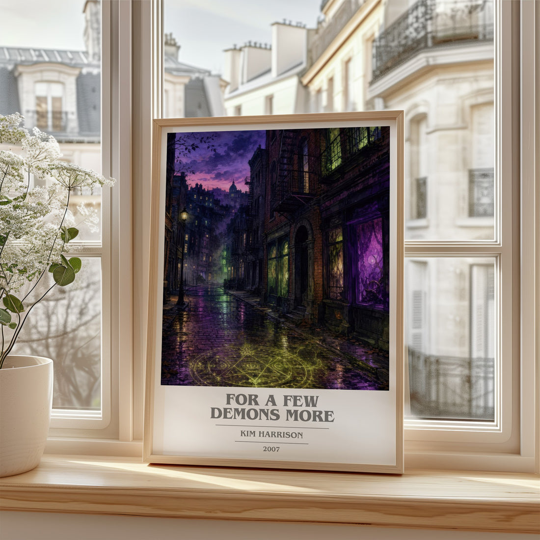 For a Few Demons More book cover poster colour and style options – Kim Harrison book art