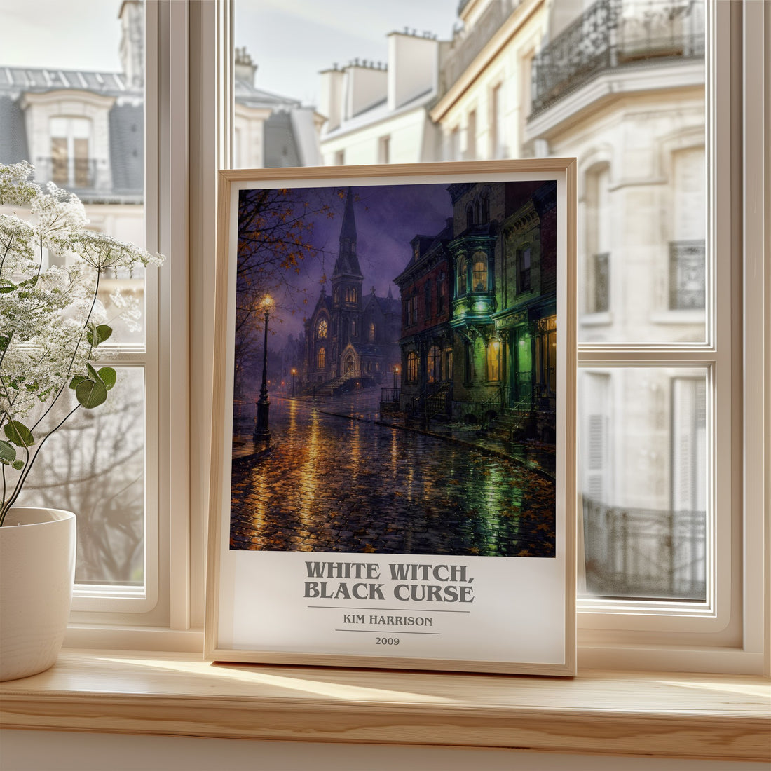 White Witch, Black Curse book cover poster colour and style options – Kim Harrison book art