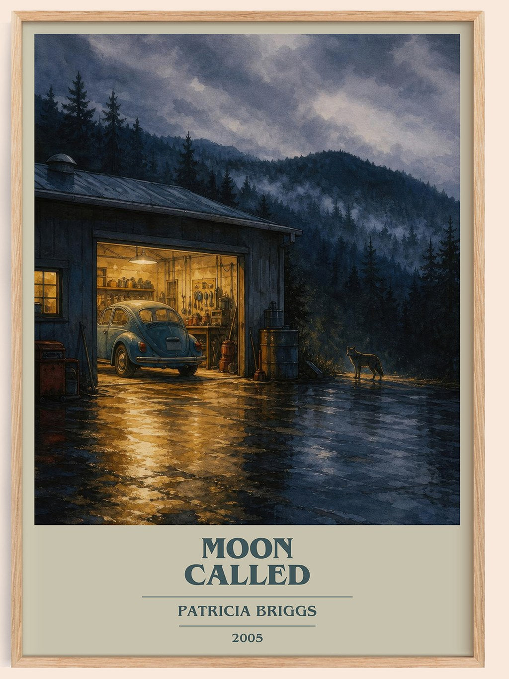 Moon Called book cover book poster by Patricia Briggs – framed literary art print