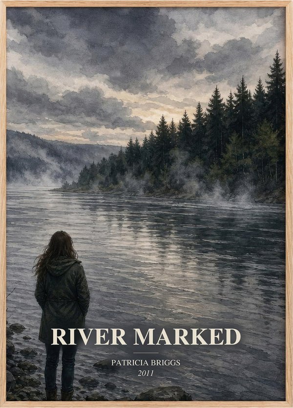 River Marked Book Watercolour Illustration by Patricia Briggs