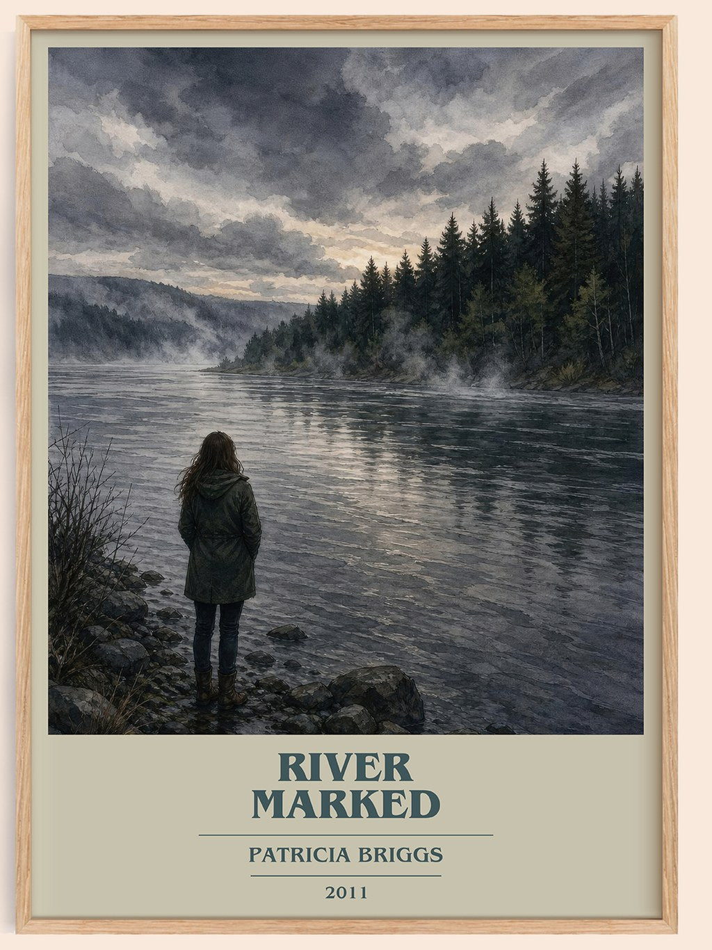 River Marked book cover book poster by Patricia Briggs – framed literary art print
