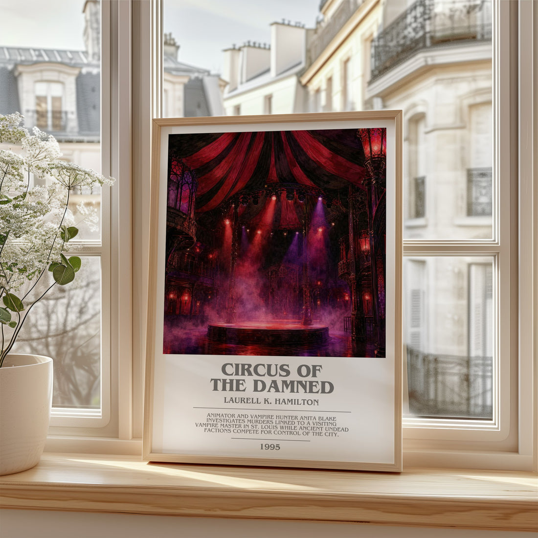 Circus of the Damned bookish poster colour and style options – Laurell K. Hamilton book art