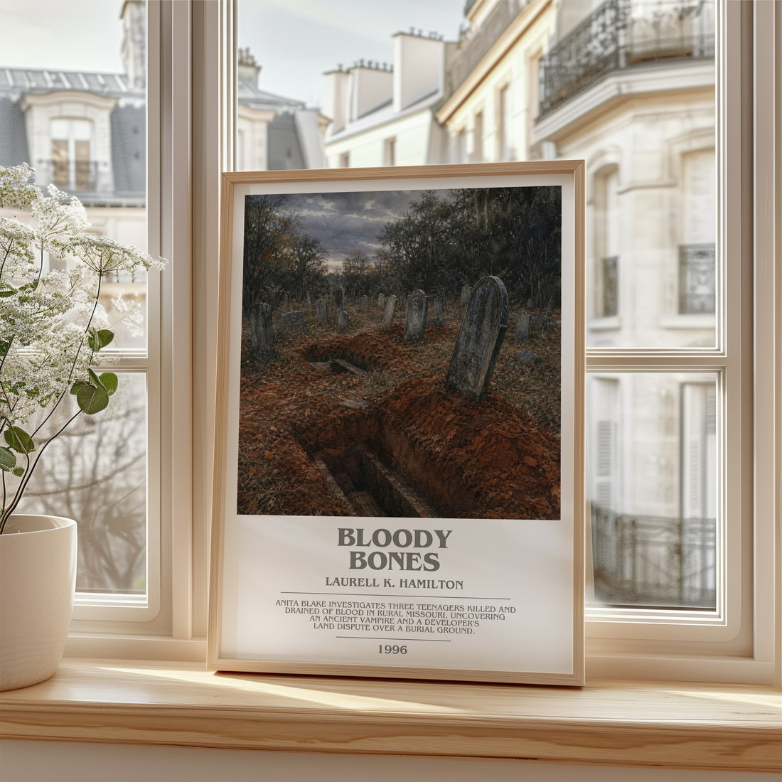 Bloody Bones bookish poster colour and style options – Laurell K. Hamilton book art