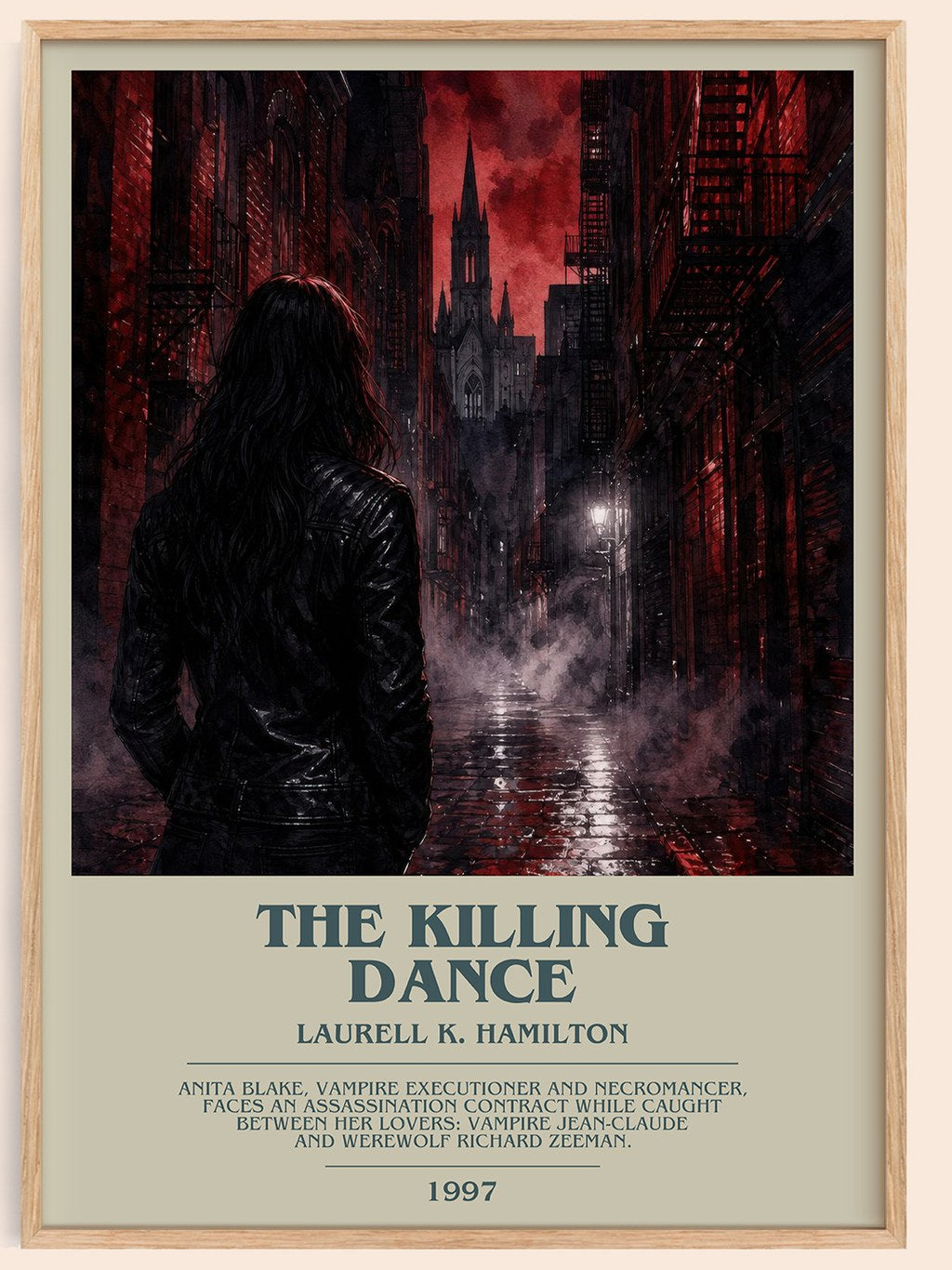 The Killing Dance bookish book poster by Laurell K. Hamilton – framed literary art print