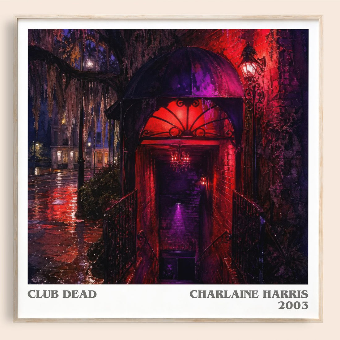Club Dead literary book poster by Charlaine Harris – framed literary art print