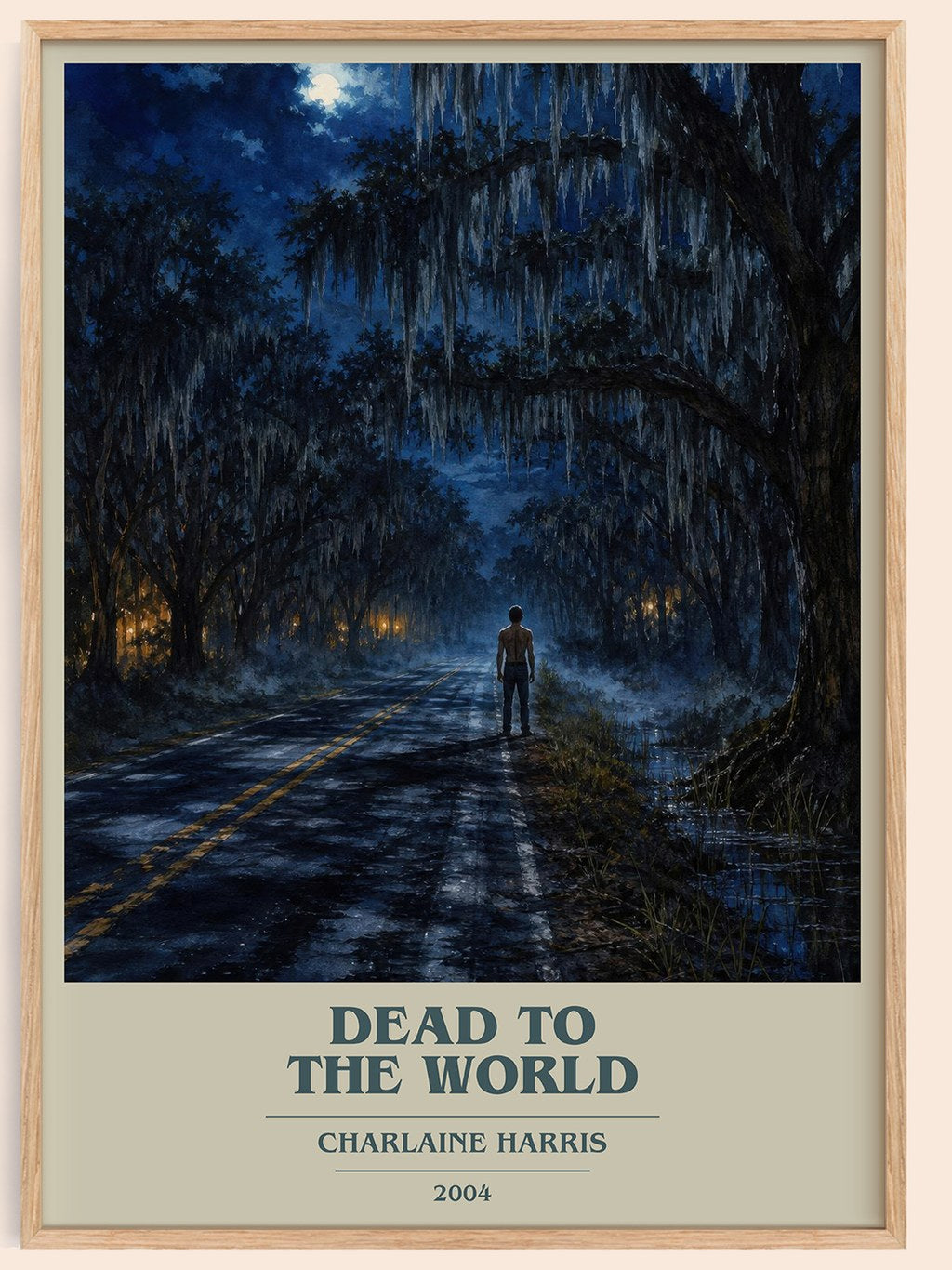 Dead to the World book cover book poster by Charlaine Harris – framed literary art print