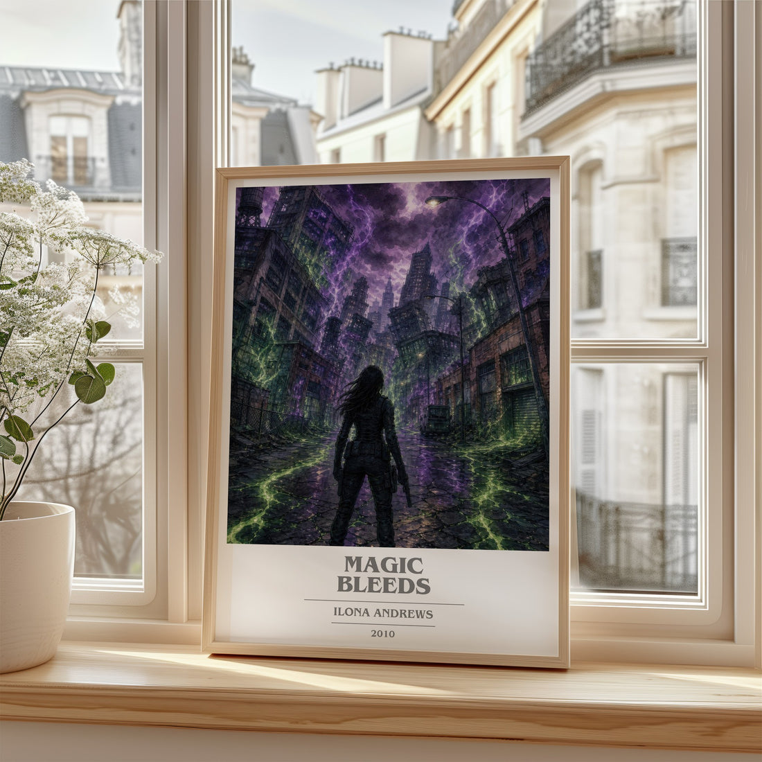 Magic Bleeds book cover poster colour and style options – Ilona Andrews book art