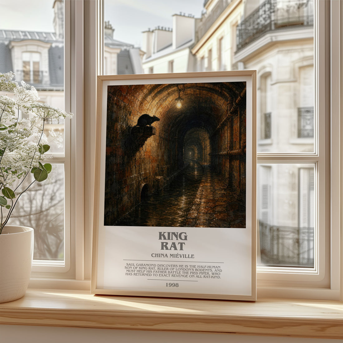King Rat bookish poster colour and style options – China Miéville book art